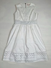 Ted Baker Dayzey A-Line Lace Panel Fit Flare Dress White Women  s 3