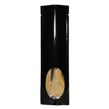 QQ-Studio Set of 100 Premium Stick Flat Open Top Pouch Bags w/Clear Window 6x...