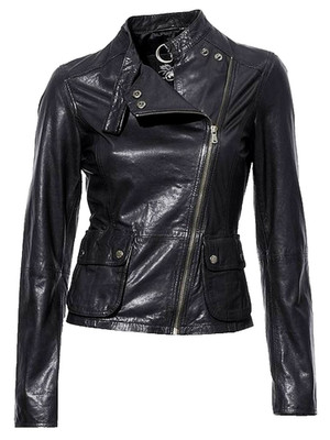 Biker Lederjacke Damen Best Connection Größe 38  NEU schwarz Echtleder