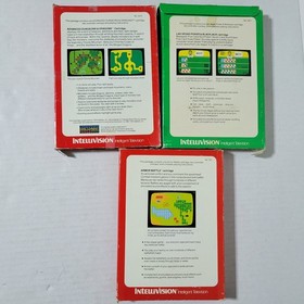 Mattel Intellivision Game Lot of 10 Games Boxes Some Overlays Instructions READ