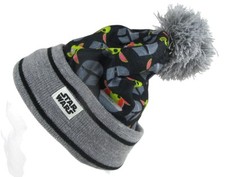 Star Wars Baby Yoda Beanie Hat Youth One Size Fits Most Pom-Pom Cuff