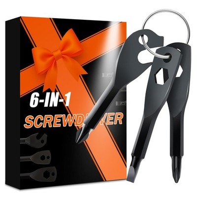 Fathers Day Dad Gifts from Daughter Son Wife, 6in1 Keychain Screwdriver Bit w...