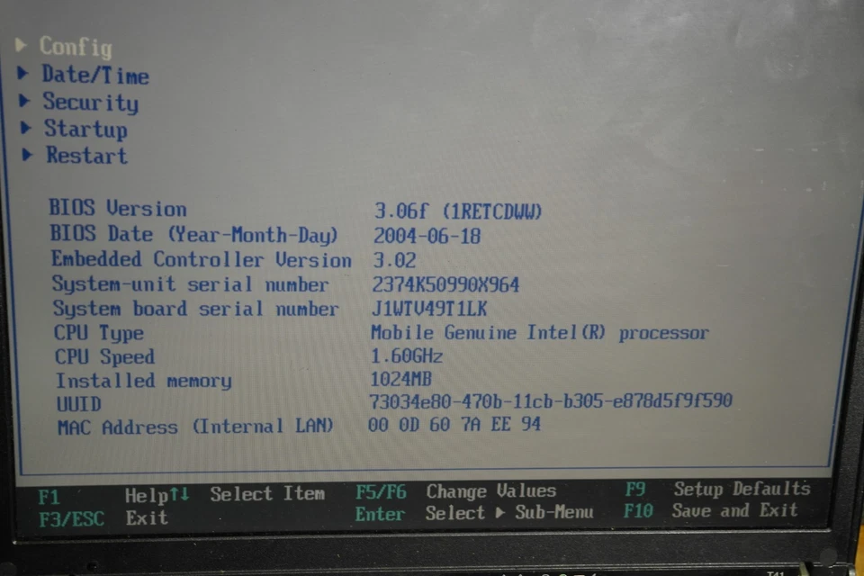 IBM ThinkPad Laptop 2374 Pentium M 1595 Radeon 7500 1GB 14.1" Windows XP COA - Image 2 of 4