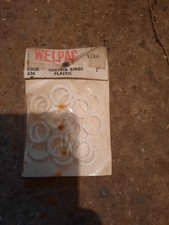 Welpac Curtain Rings 3/4in white plastic, 4 packs