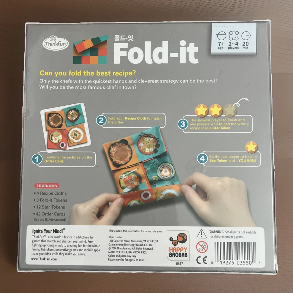Fold-It by Thinkfun - BRAND NEW - SEALED BOX - Brainteaser Challenge Fabric Game - Image 2 of 3