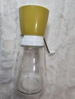 Vintage Federal Housewares Nut Grinder Chopper Avocado Green Glass Jar WITH LID