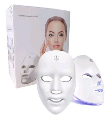7-Color Facial Mask, Rechargeable Light Care Mask for Face, At-Home Beauty Devic