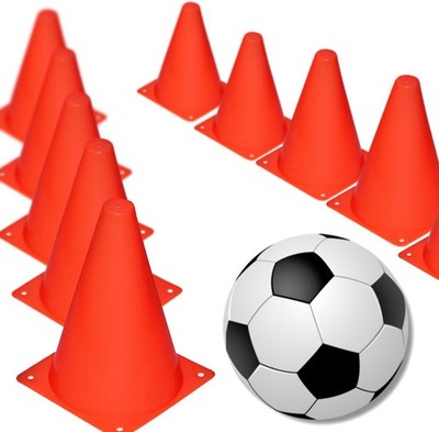 7 Inch Multipurpose Training Cones Set of 12 Soft & Durable Traffic Cone