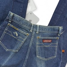 True vintage 80s Jordache HorseHead Retro Blue Denim Straight Leg Western Jeans