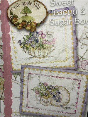 Crabapple Hill Studio Quilted Pillow Sewing Pattern Sweet Teacup & Sugar ~Pre-ow