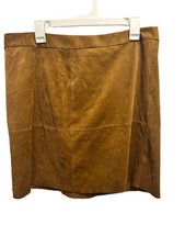 Western Faux Suede Brown Mini Skirt