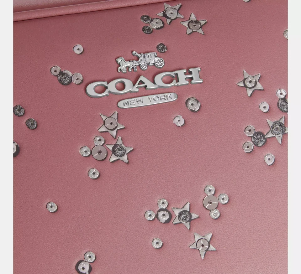 Новый тренер Джейми Дамская сумка сумочка камеры сумка CCI73 розовый кожаный серебро звезды bling - Изображение 2 из 4