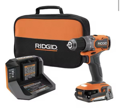 #ad RIDGID 18V SubCompact Brushless Cordless Drill Driver Kit R87012K1 2 Ah Battery $82.15