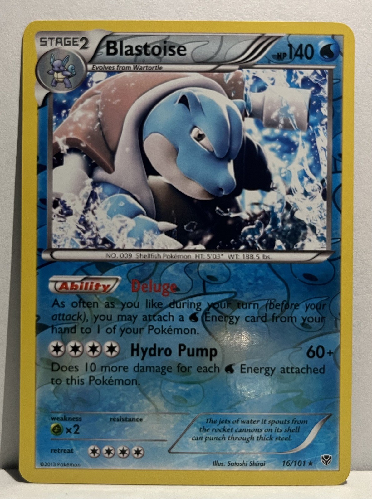 Blastoise 16/101 Plasma Blast Reverse Holo Pokemon Card - LP