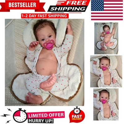 Full Silicone Baby Doll-18'' Reborn Baby Dolls Silicone Full Body Vinyl, Anatomi