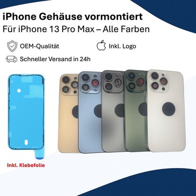 iPhone 13 Pro Max Gehäuse OEM Qualität Rückseite Rahmen Backcover VORMONTIERT