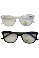 Prive Revaux 2-Pack Tuned In BlueLight Reading Glasses Crystal/Black