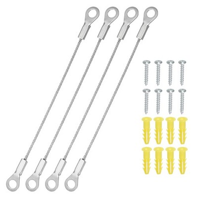 4pcs Cabinet Door Restraint 4'' Stainless Steel Hinge Limiter Cable 2mm Dia