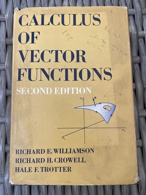 Vintage Textbook: Calculus Of Vector Functions 2nd Ed. By Williamson  ️ 1962