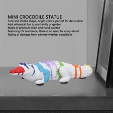 Crocodile Ornament Resin Crocodile Statue Adorable Anti Fading Lightweight For