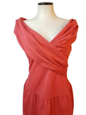 Vintage Oscar De La Renta Dress Pink Soft Knit Sleeveless 1960s Size 12