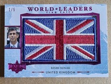 Decision 2024 Rishi Sunak (PM) #WL10 Pink Foil WORLD LEADERS FLAG PATCH #'d 1/5