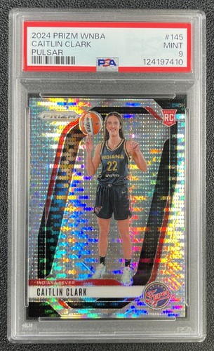 CAITLIN CLARK PSA 9 2024 PANINI WNBA PRIZM #145 ROOKIE PULSAR 456/499 RC 7410