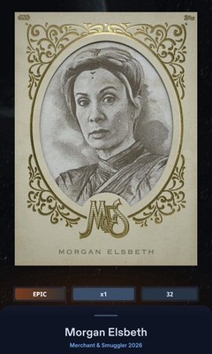 Morgan Elsbeth - Gold 200cc Epic Star Wars Card Trader Merchant & Smuggler 2026