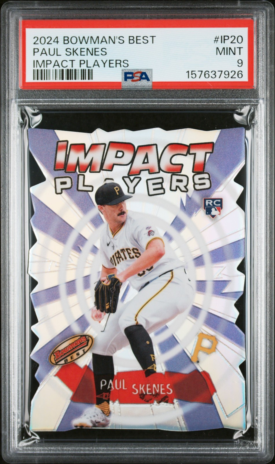 2024 BOWMAN'S BEST IMPACT PLAYERS #IP20 PAUL SKENES ROOKIE RC PSA 9