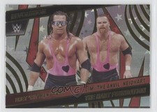 2022 Panini Revolution WWE Tag Teams Astro Bret Hart Jim Neidhart Patch 0yx7