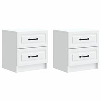 Nachttisch Weiß 43 X 34,5 X 44,5 Cm Holzwerkstoff 2Er Set
