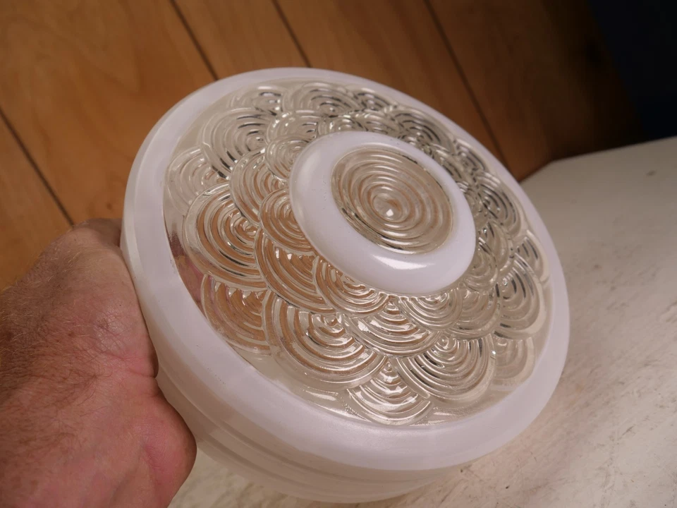 Cubierta de luz de techo de vidrio retro transparente de colección Foto 3 de 4