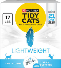 Lightweight Glade Clear Springs Litter, 17 Lb Glade Scented, Tight Clumping an