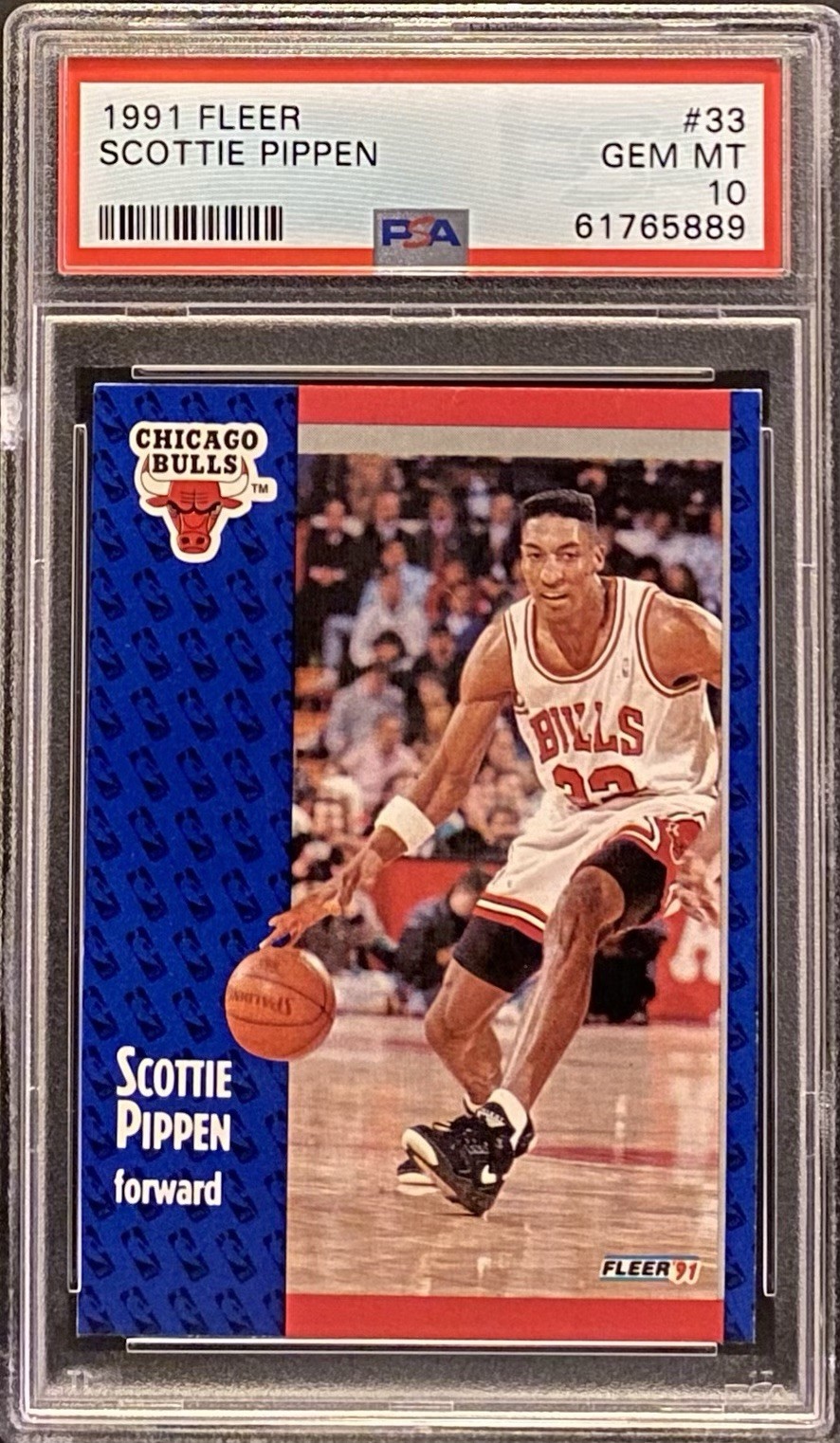 1991 FLEER #33 SCOTTIE PIPPEN HOF PSA 10 LOW POP