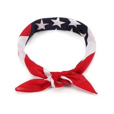 Budsmile American Flag Bandanas Headbands Red White 1 Count Pack of 4 , C-2