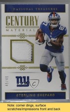 2017 National Treasures Century Materials Prime 45/49 Sterling Shepard READ 5x8
