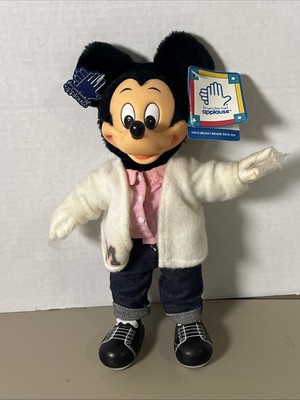 Applause Walt Disney Vintage Sock Hop Mickey Mouse Plastic Plush 11 