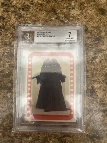1977 Topps Star Wars Stickers #41 A pair of Jawas — BGS 7