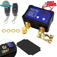 Remote Battery Disconnect Switch 12V/24V 240A Kill Switch LED Voltmeter Display-