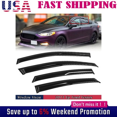 For Ford Fusion 2013-2020 Tape-on Window Vent Visors Rain Guards Deflectors