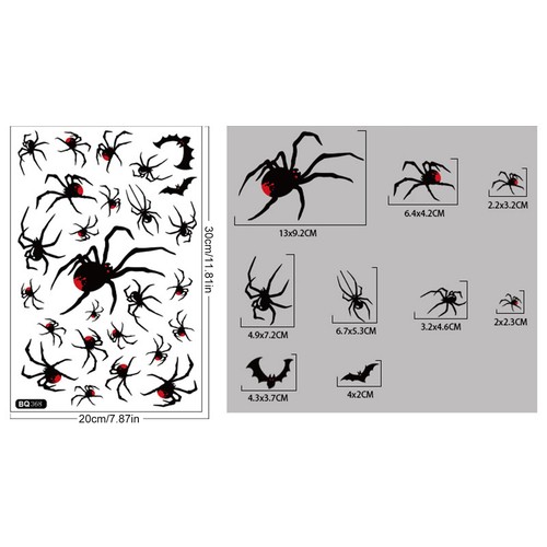 Halloween Sticker Halloween Window Clings Bloody Handprint Footprint Wall Decals - Picture 18 of 27