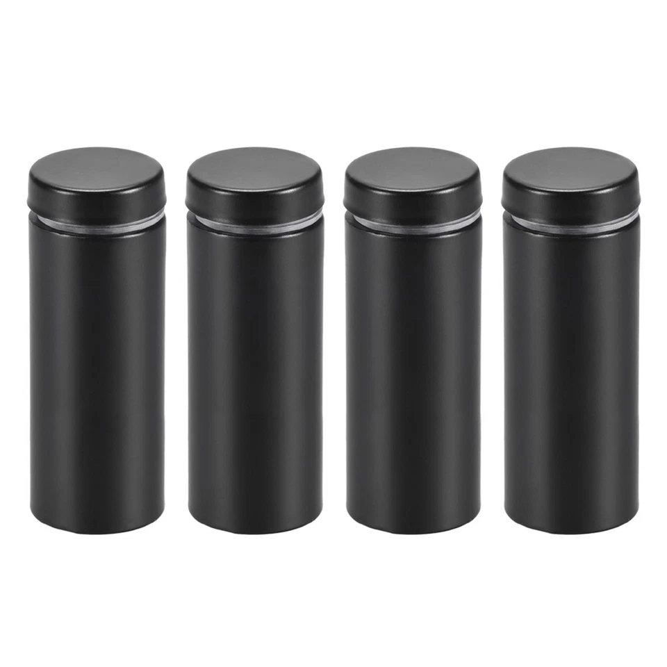 Separador Vidrio Montaje Acero Inoxidable 19mm Dia 51mm Longitud, Negro 4 pcs - Imagen 1 de 4