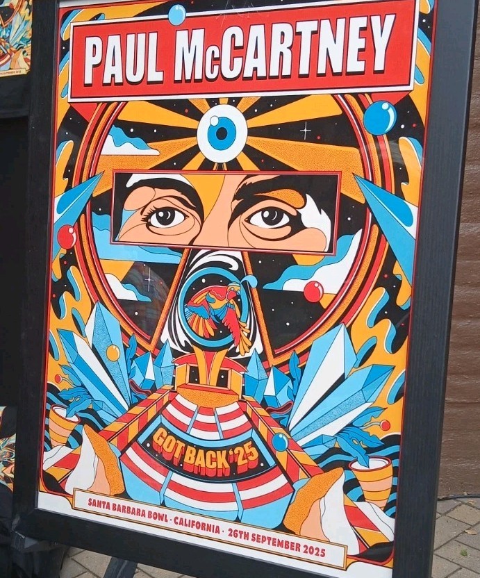 Limited Edition 2025 Paul McCartney Got Back Tour Santa Barbara