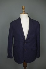 Hackett London Navy Wool Two Button Single Breasted Blazer Jacket Size 44R / 54R