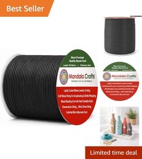 2mm Black Cotton Waxed String for Jewelry Making - 109 Yards of Versatility