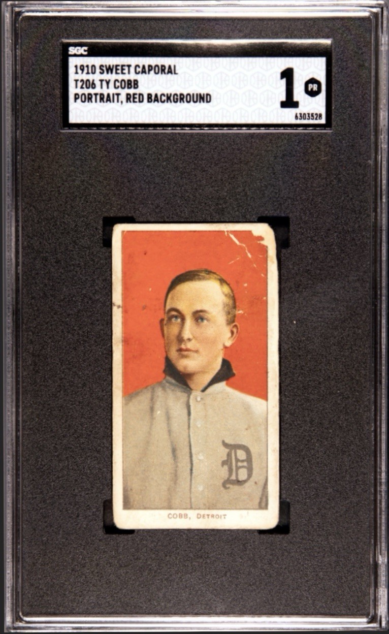 Ty Cobb T206 Red Portrait Sweet Caporal SGC 1 Centered