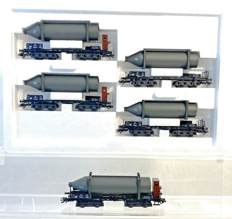 Marklin 48250 HO DB Trostberg Carbide Cyl Cars + add. 48252  5-Car Set NIB OVP