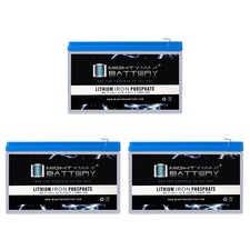 Mighty Max 12V 7AH Lithium Battery Compatible with CyberPower RB1270X2C - 3 Pack