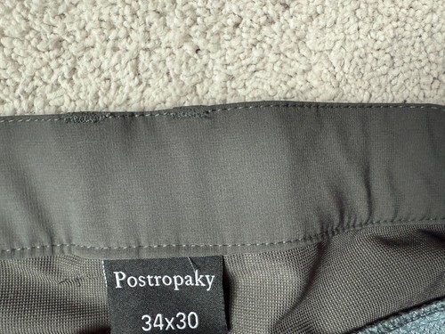 Postropaky Pant Mens Size 34 x 30 Olive Green Hiking Fishing Waterproof UPF 50+ - Picture 19 of 24