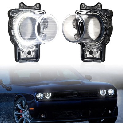 LED Headlights Inlet Tubes for Dodge Challenger 15-20, Head Lamps Air Inserts...
